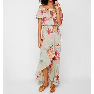 Floral Off The Shoulder Maxi Dress